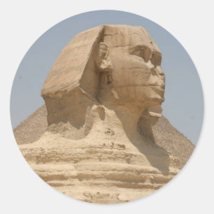 sphinx giza classic round sticker