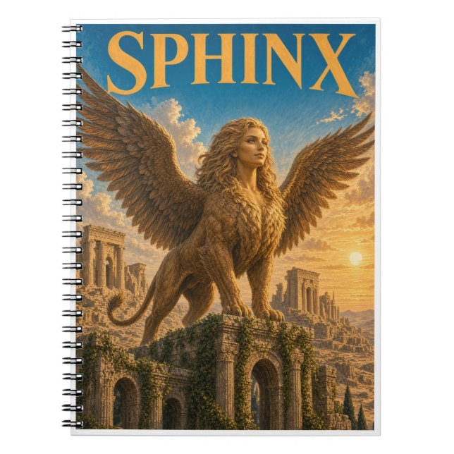 Sphinx, Gothic Fantasy Monster Notebook (Front)