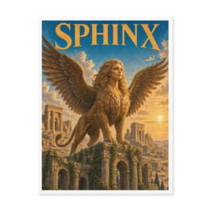 Sphinx, Gothic Fantasy Monster Postcard