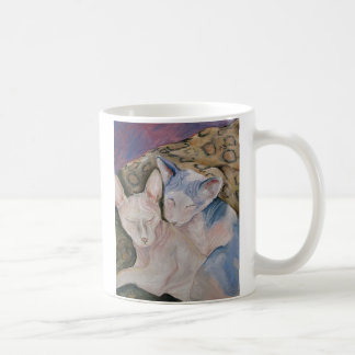 Sphinx Hairless kitties coffee cup "The Couple"