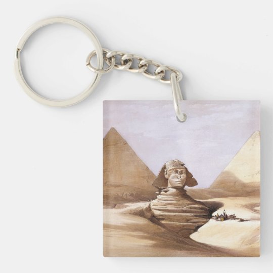 Sphinx in front of the pyramids keychain