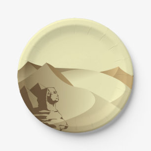 Sphinx In The Desert Paper Plates