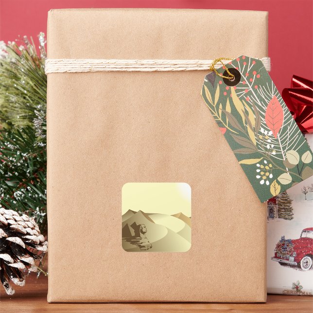 Sphinx In The Desert Square Sticker (Creator Uploaded)