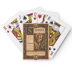 Sphinx, Medieval Bestiary Art Poker Cards