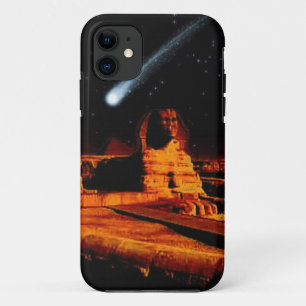 Sphinx & Moon over Egyptian Giza Pyramids Art Gift iPhone 11 Case