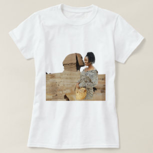 Sphinx mouth Kiss Funny Photo Humor Pyramids T-Shirt