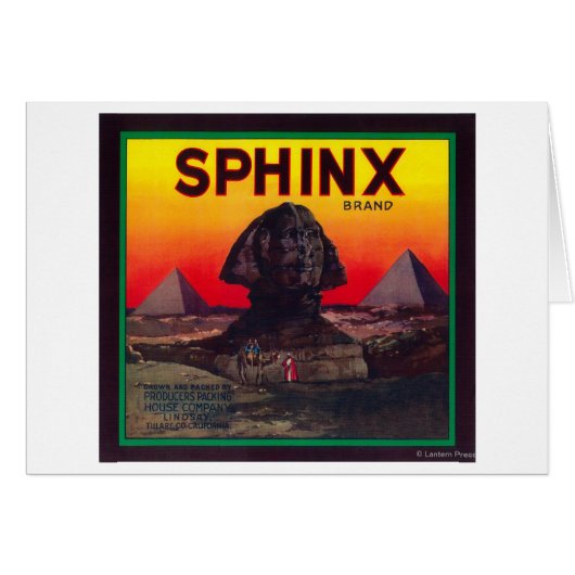 Sphinx Orange LabelLindsay, CA Cards (Front Horizontal)