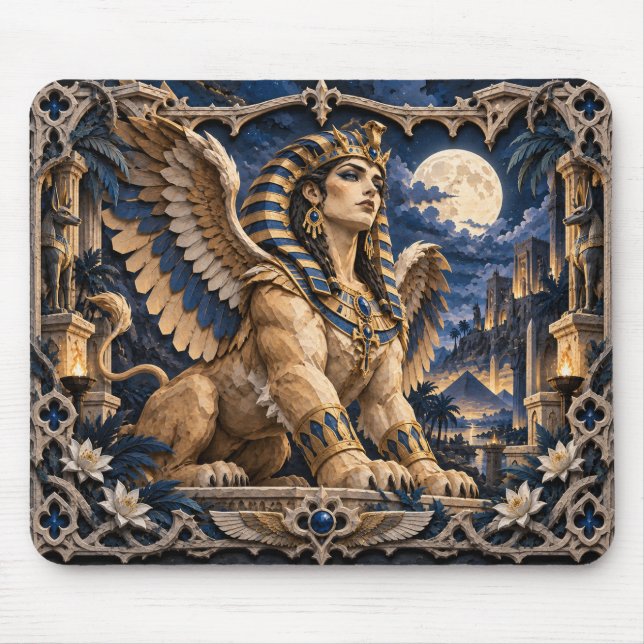 Sphinx, Paper Cut Monster Mouse Pad (Front)