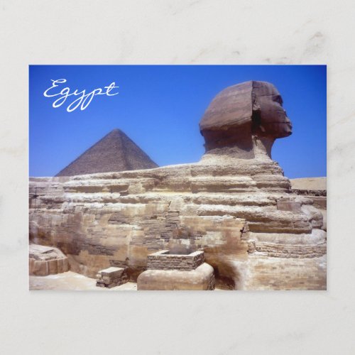 sphinx pyramid postcard
