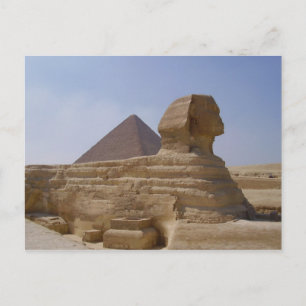 sphinx pyramid postcard