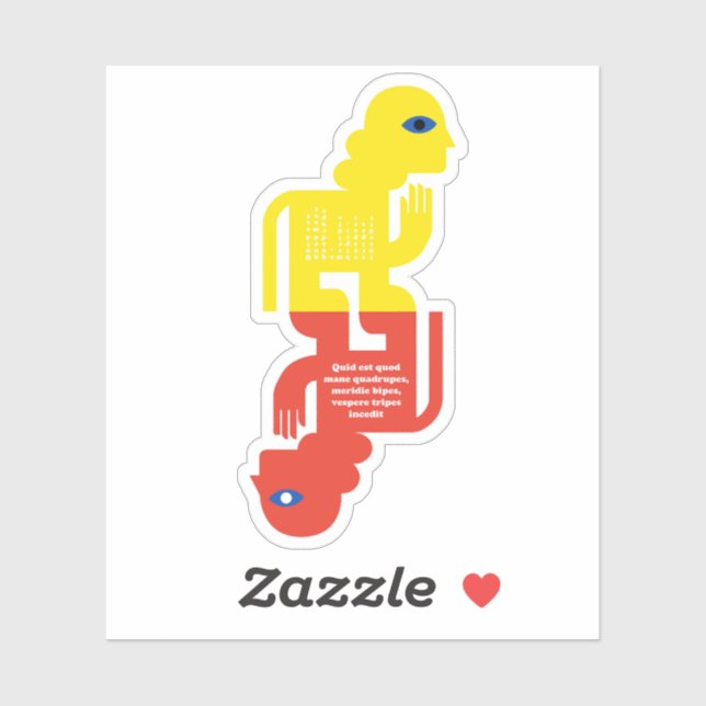 Sphinx Riddle Latin Figure Art Sticker (Sheet)