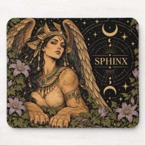 Sphinx, Starlit Tarot Art Mouse Pad