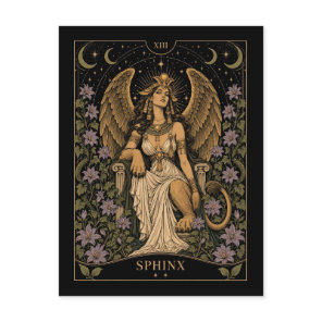 Sphinx, Starlit Tarot Art Postcard