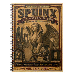 Sphinx, Vintage Circus Monster Notebook
