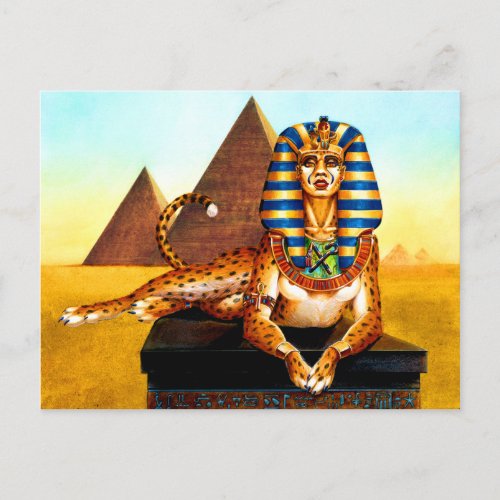 Sphinx with Golden Eyes Postcard