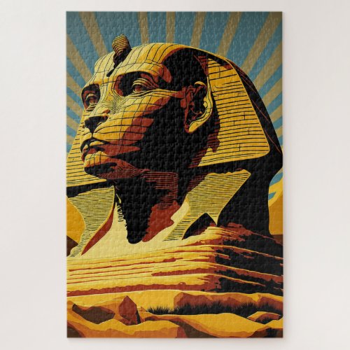 Sphinx Wonders of the World Pop Art Jigsaw Puzzle
