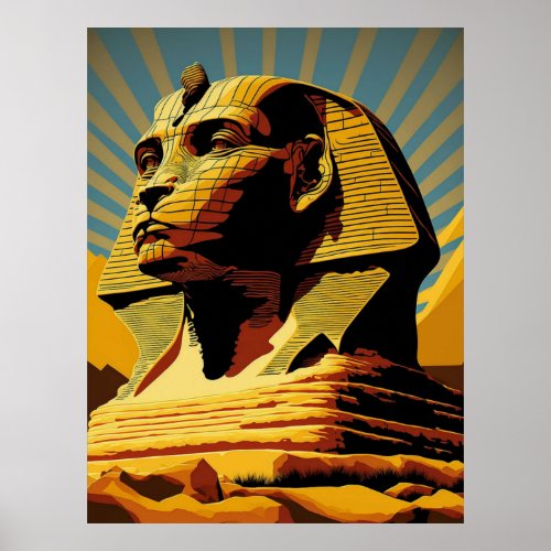 Sphinx Wonders of the World Pop Art Poster