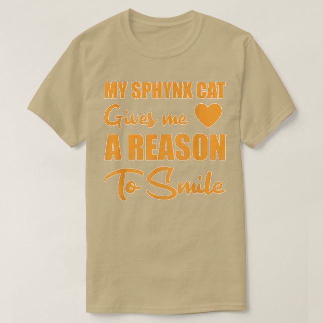 Sphyn Cat Smile  T-Shirt (Design Front)