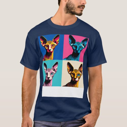 Sphynx Art Cat Lovers T_Shirt