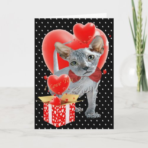 Sphynx Box or Hearts Valentine Cards