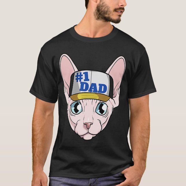 Sphynx Cat 1 Dad Father's Day T-Shirt (Front)