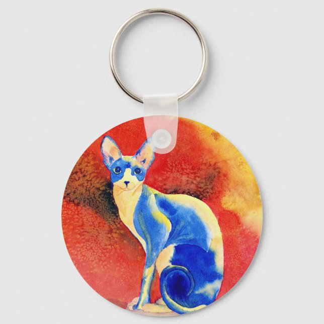 Sphynx Cat #1 Keychain (Front)