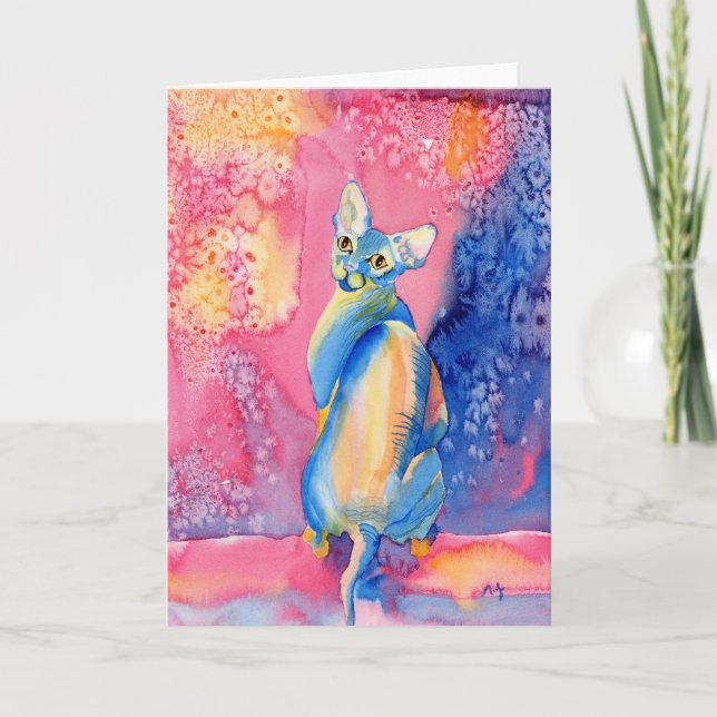 Sphynx Cat #2 Greeting Cards (Front)