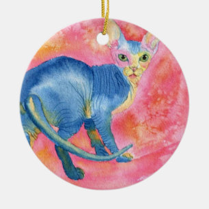 Sphynx Cat 7 Ceramic Ornament