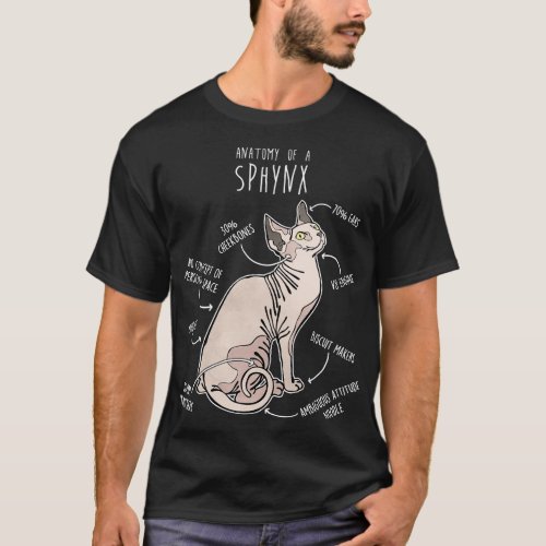 Sphynx Cat Anatomy 1 T_Shirt