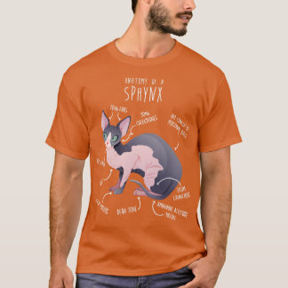 Sphynx Cat Anatomy 2 T-Shirt