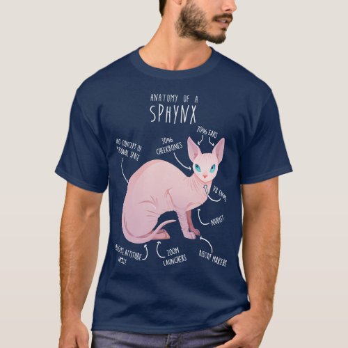 Sphynx Cat Anatomy T_Shirt
