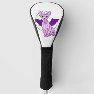 Sphynx Cat Bat Cute Pastel Goth Creepy Gothic Witc Golf Head Cover
