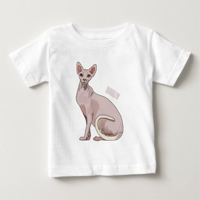 Sphynx cat cartoon illustration  baby T-Shirt (Front)