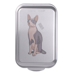 Sphynx cat cartoon illustration cake pan