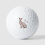 Sphynx Cat Cartoon Illustration  Golf Balls at Zazzle