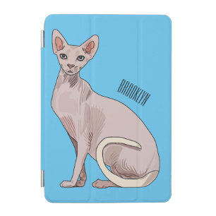 Sphynx cat cartoon illustration iPad mini cover