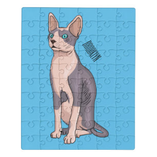 Sphynx cat cartoon illustration  jigsaw puzzle