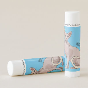 Sphynx cat cartoon illustration lip balm