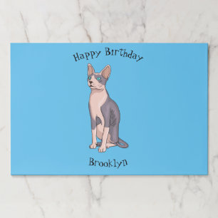 Sphynx cat cartoon illustration  paper pad