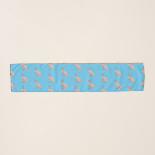 Sphynx cat cartoon illustration  scarf
