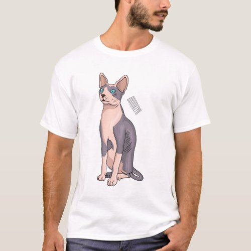 Sphynx cat cartoon illustration  T_Shirt