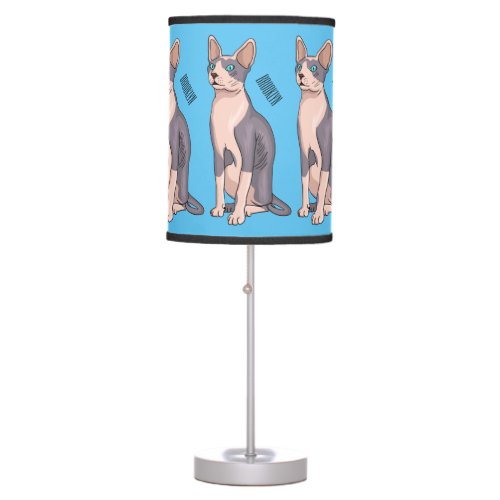 Sphynx cat cartoon illustration table lamp