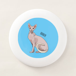 Sphynx cat cartoon illustration  Wham-O frisbee
