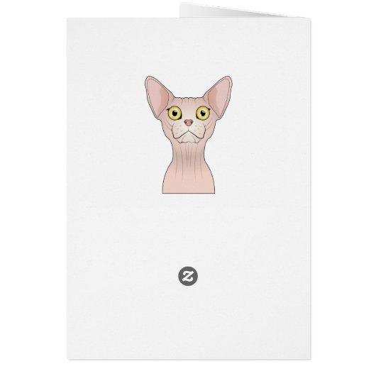 Sphynx Cat Cartoon Paws (Back)