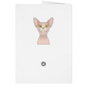 Sphynx Cat Cartoon Paws Cards (Back)