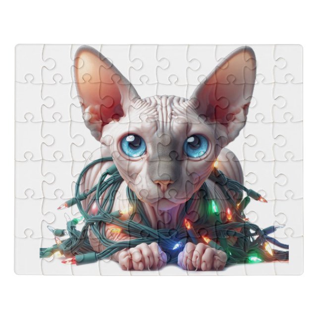 Sphynx Cat Christmas Puzzle (Puzzle Horizontal)