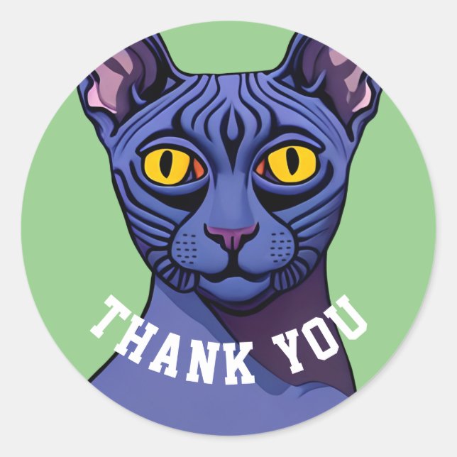Sphynx Cat Classic Round Sticker (Front)