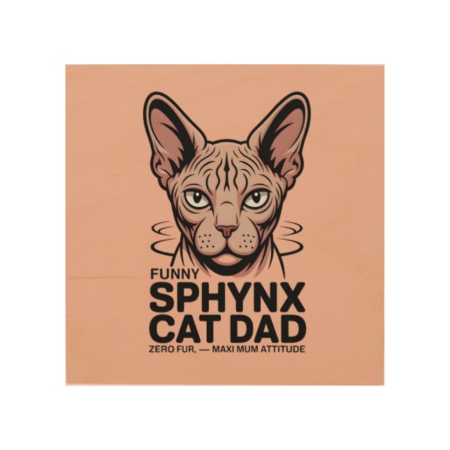 Sphynx Cat Dad Funny Vector Art (Front)