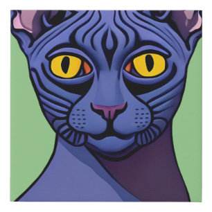 Sphynx Cat Faux Canvas Print