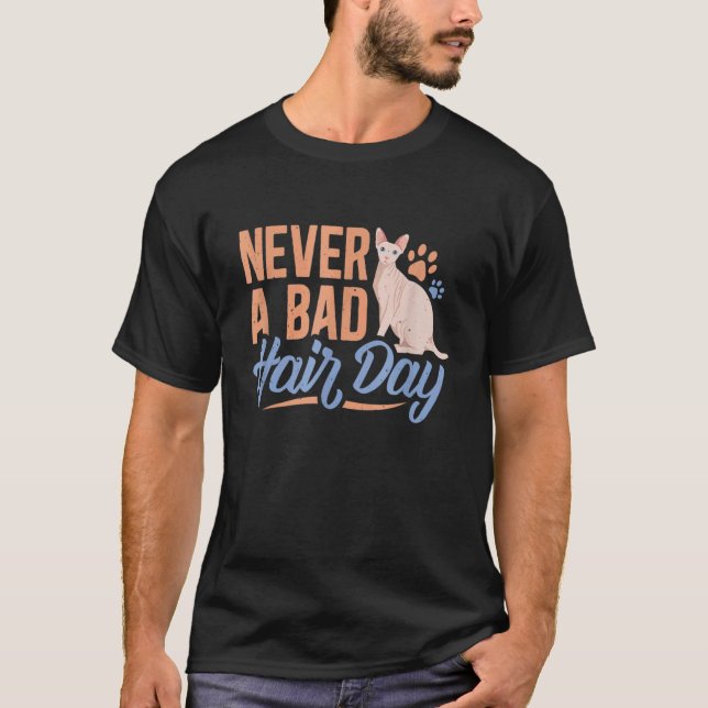 Sphynx Cat Hair Day Hairless Cats  Mom Dad T-Shirt (Front)